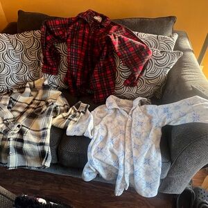 3 Plaid Button-Up Fleece Tops